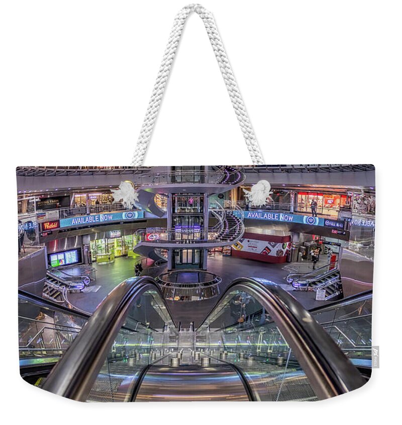 Fulton Street Subway Station Weekender Tote Bag featuring the photograph NYC Fulton Street Subway Station #3 by Susan Candelario