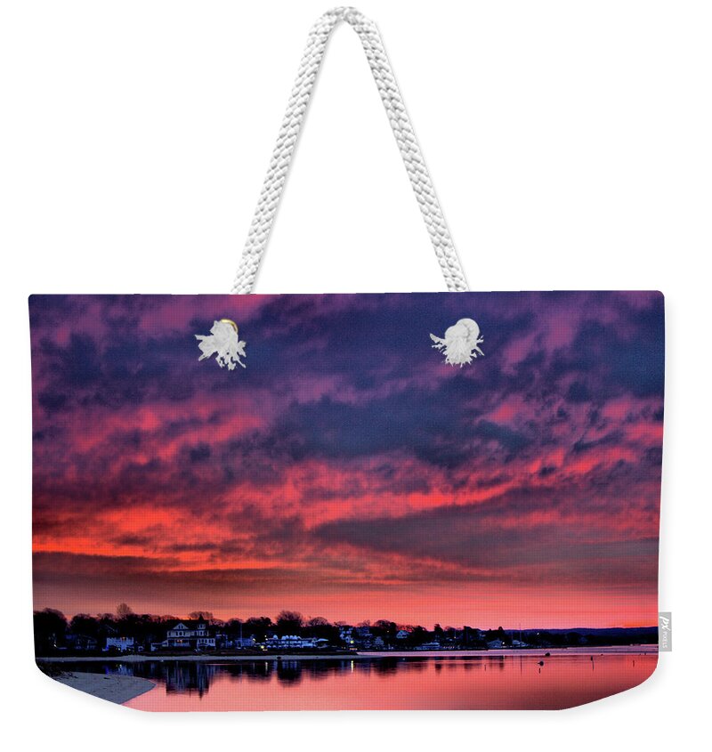 Sunrise Weekender Tote Bag featuring the photograph Onset Bay Sunrise #3 by Bruce Gannon