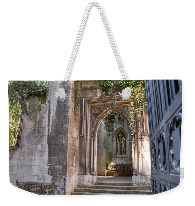 Church Weekender Tote Bag featuring the photograph St Dunstan In The East #4 by Raymond Hill