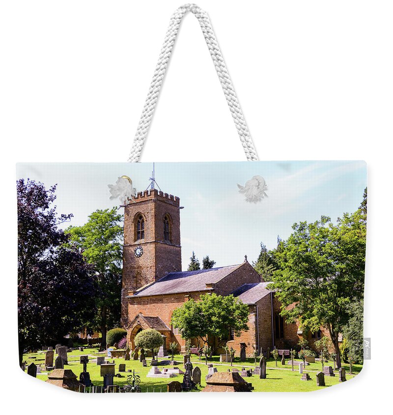 Abington Park.2011 Weekender Tote Bag featuring the photograph St Peter and St Paul's Church #2 by Gordon James