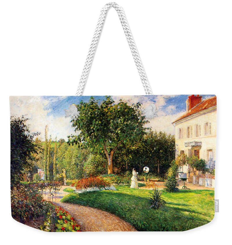 Camille Weekender Tote Bag featuring the painting The Garden of Les Mathurins at Pontoise by Camille Pissarro