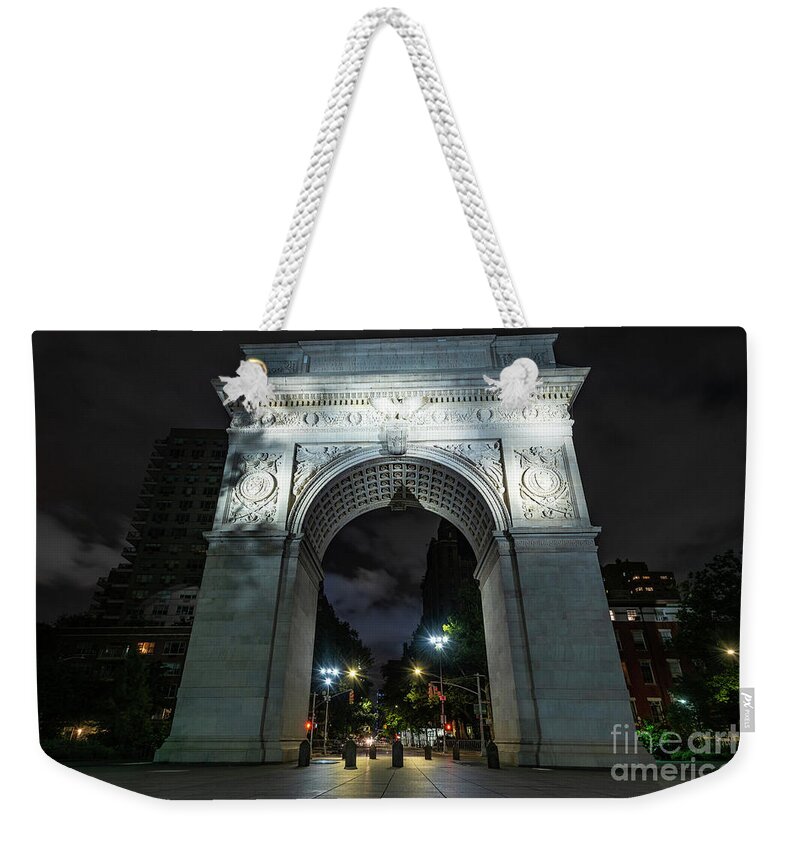 1892 Weekender Tote Bag featuring the photograph Washington Square Arch The South Face by Stef Ko