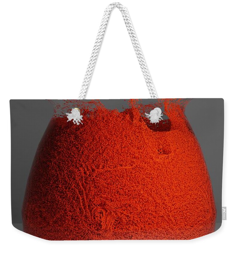 Nft Weekender Tote Bag featuring the digital art 301 Vase Waves 2 by David Bridburg