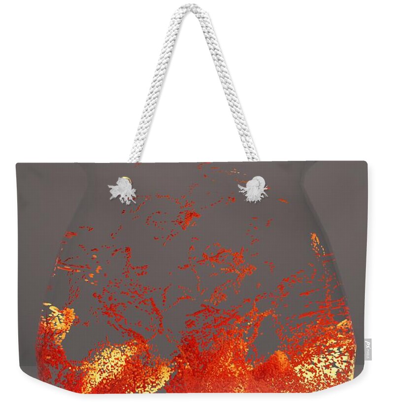 Nft Weekender Tote Bag featuring the digital art 301 Vase Waves by David Bridburg
