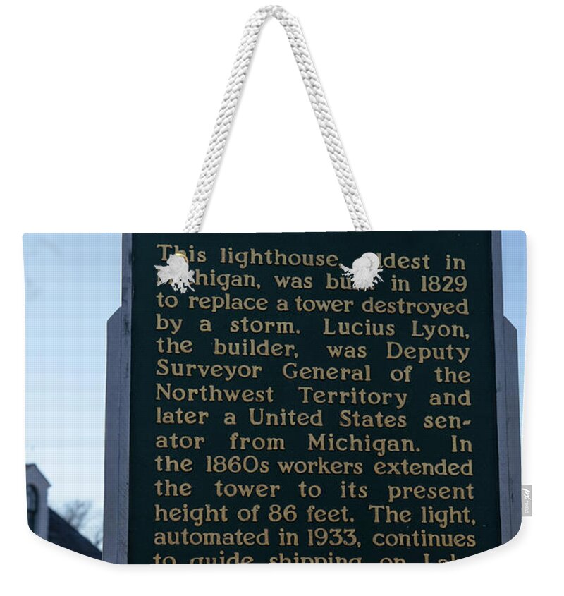 Lighthouse Weekender Tote Bag featuring the photograph Fort Gratiot Lighthouse in Michigan by Eldon McGraw