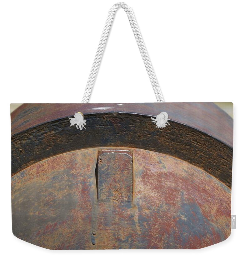  Weekender Tote Bag featuring the photograph 32 Founder Naval Cannon by Heather E Harman