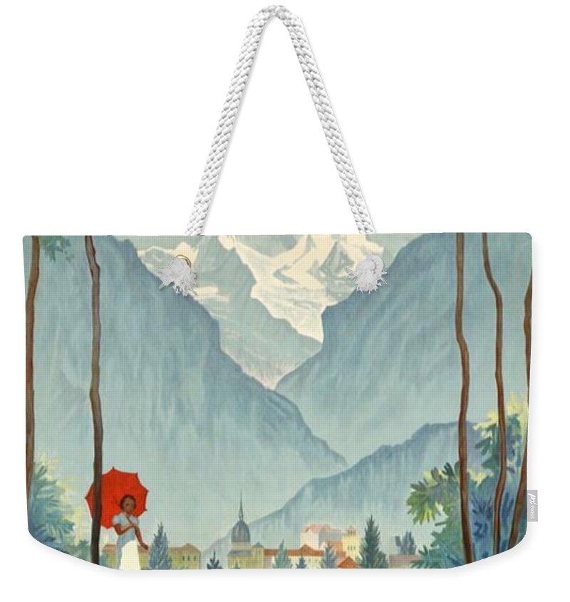 Travel Poster Weekender Tote Bag featuring the mixed media Beautiful Travel Poster #331 by World Art Collective