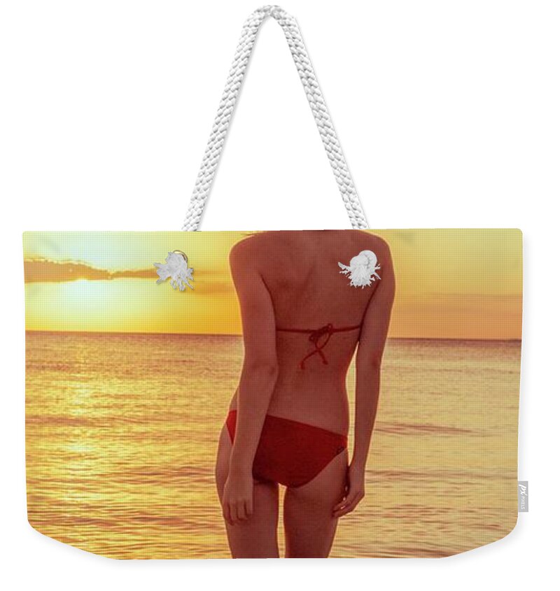 Athletic Weekender Tote Bag featuring the photograph 3696 Elisa Naples Beach Florida by Amyn Nasser