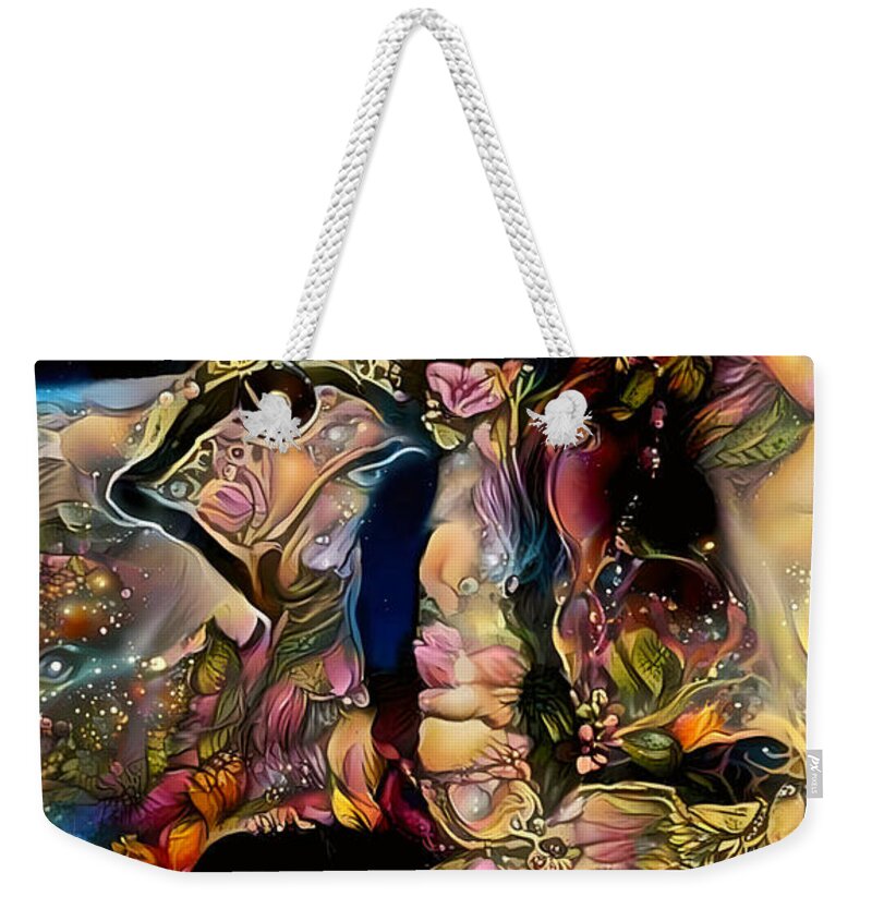 Contemporary Art Weekender Tote Bag featuring the digital art 39 by Jeremiah Ray