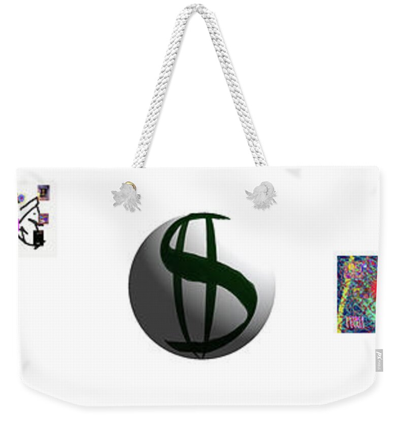 Walter Paul Bebirian: Volord Kingdom Art Collection Grand Gallery Weekender Tote Bag featuring the digital art 4-1-2070a by Walter Paul Bebirian