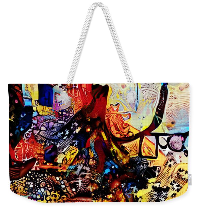 Contemporary Art Weekender Tote Bag featuring the digital art 2 by Jeremiah Ray