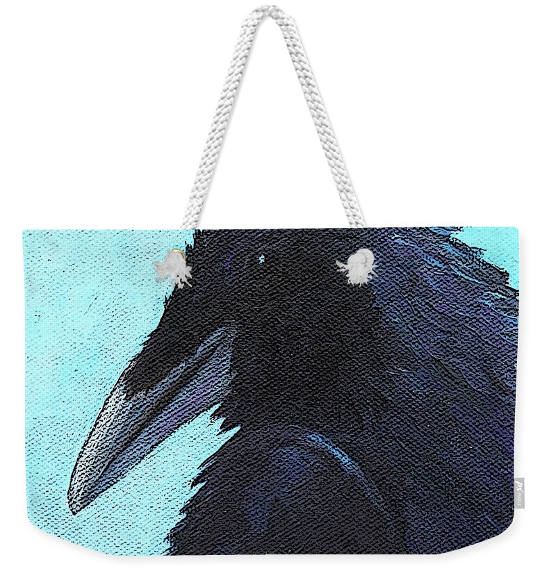 Raven Weekender Tote Bag featuring the painting 4 Raven by Victoria Page