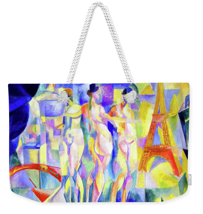 Robert Delaunay Weekender Tote Bag featuring the painting The City of Paris #4 by Jon Baran