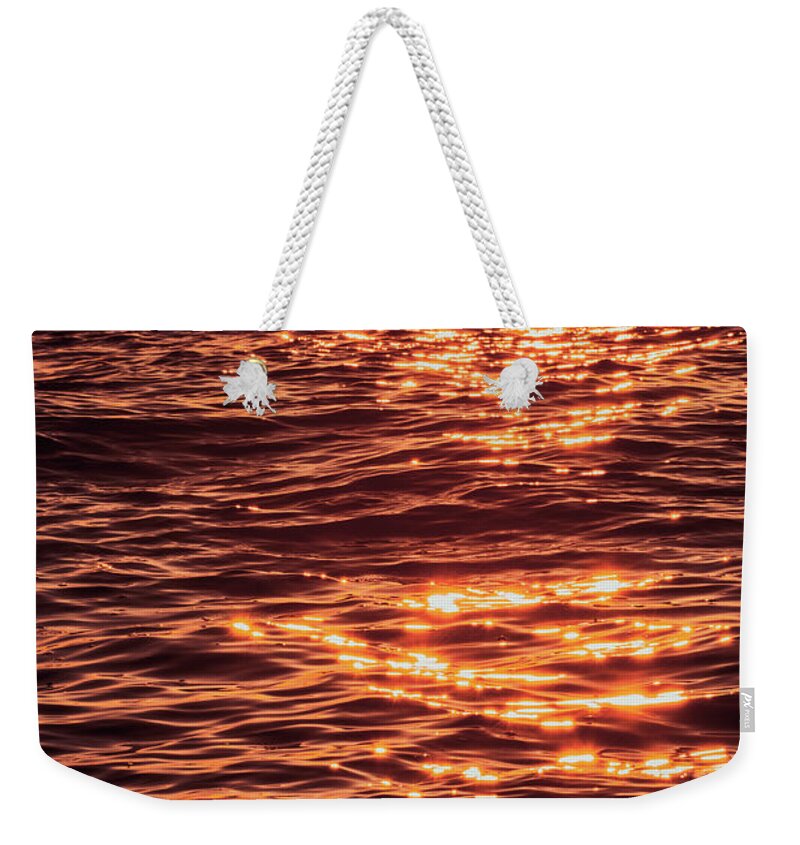 Liquid Goldatlantic Ocean Weekender Tote Bag featuring the photograph 4176 Delray Beach Florida Ocean Waves by Amyn Nasser Neptune Gallery