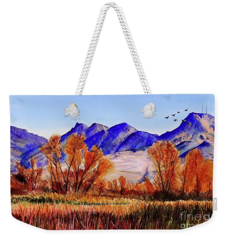Placer Arts Weekender Tote Bag featuring the painting #419 Colusa NWR #419 by William Lum