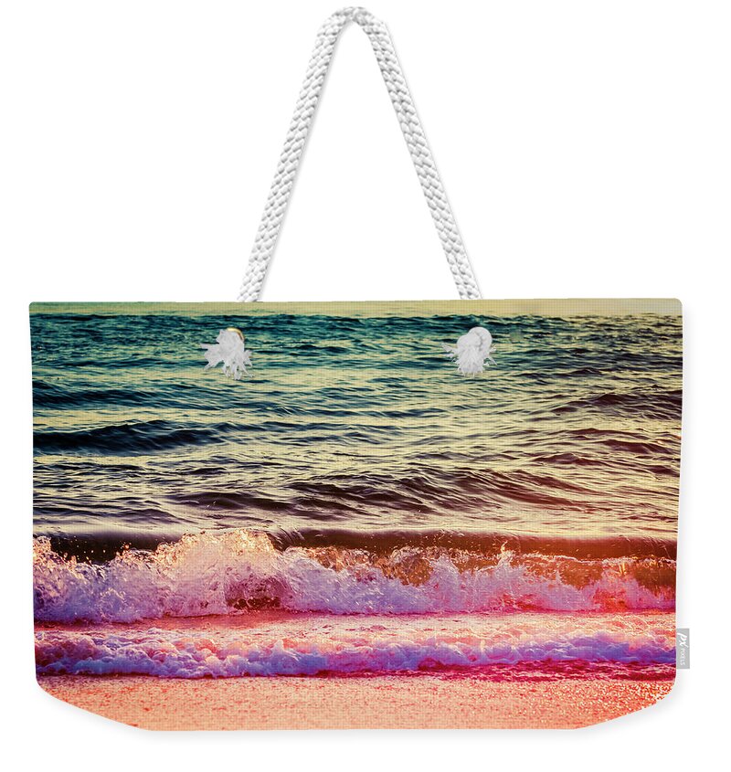 Atlantic Ocean Weekender Tote Bag featuring the photograph 4194 Crisp Delray Beach Florida Waves by Amyn Nasser Neptune Gallery