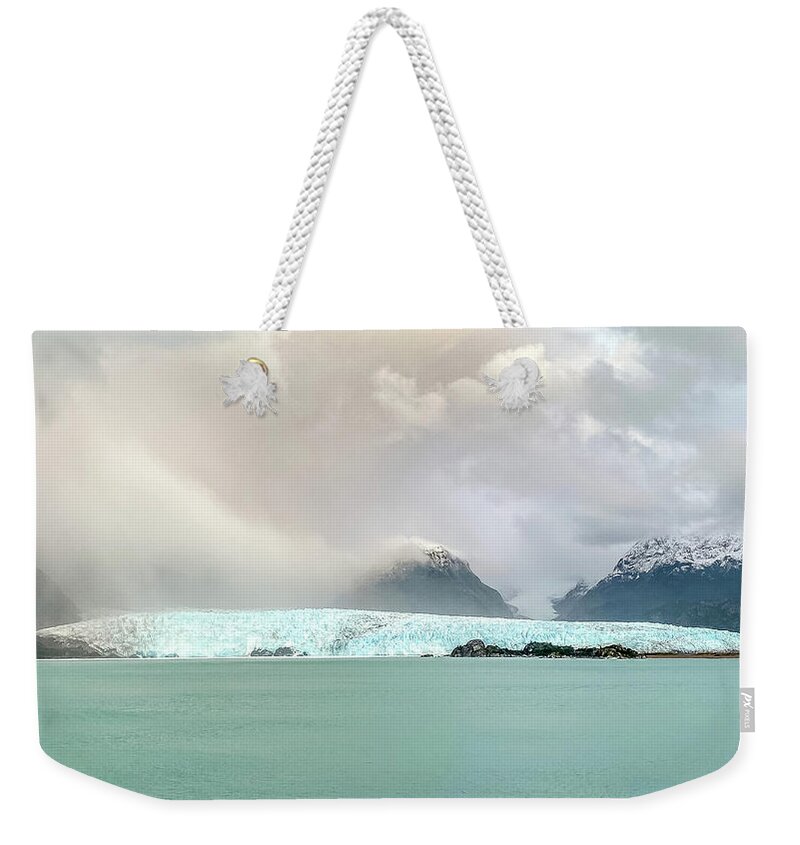 Amalia Glacier Weekender Tote Bag featuring the photograph Amalia Glacier, Chile #42 by Paul James Bannerman