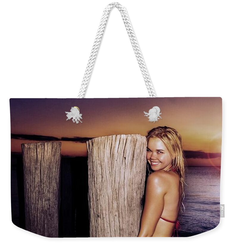Athletic Weekender Tote Bag featuring the photograph 4200 Elisa Naples Beach Florida - MAXIM Magazine by Amyn Nasser