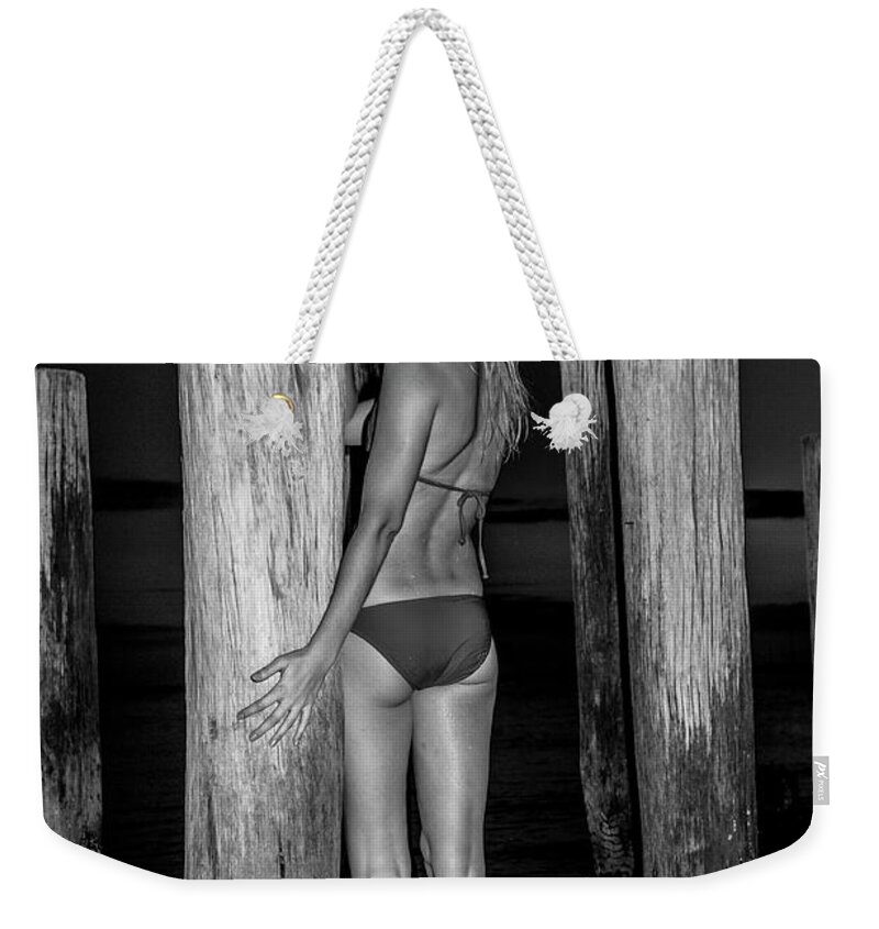 Athletic Weekender Tote Bag featuring the photograph 4278 Elisa Naples Beach Florida by Amyn Nasser