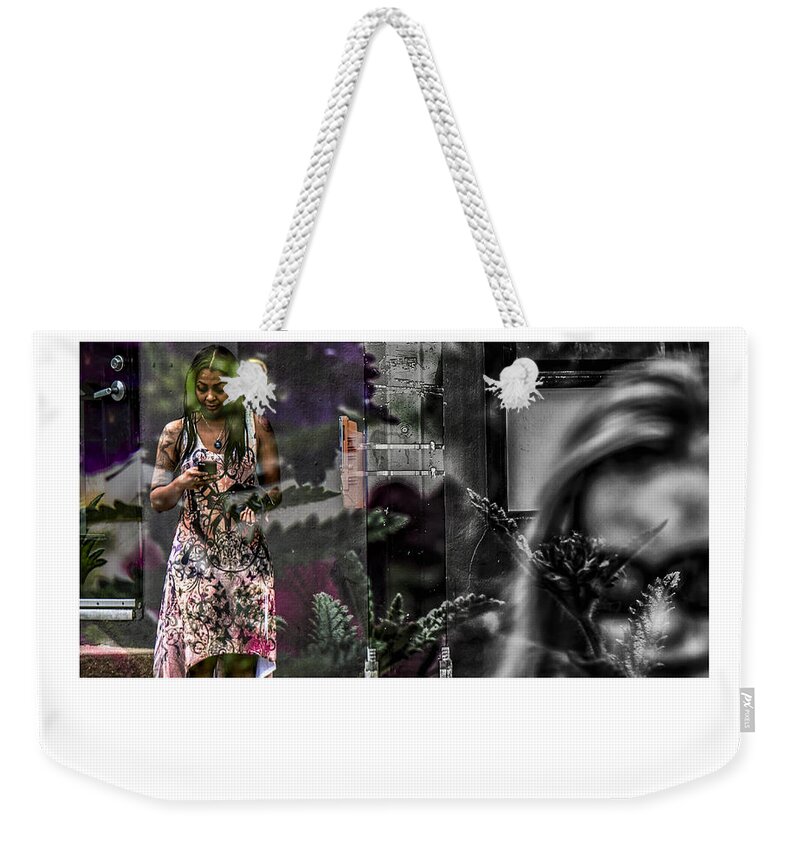 Signed Limited Edition Of 10 Weekender Tote Bag featuring the digital art 43 by Jerald Blackstock