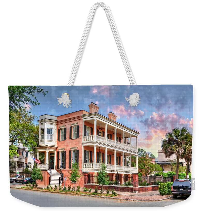 House Weekender Tote Bag featuring the photograph 432 Abercorn... Say It Isn't So by Shelia Hunt