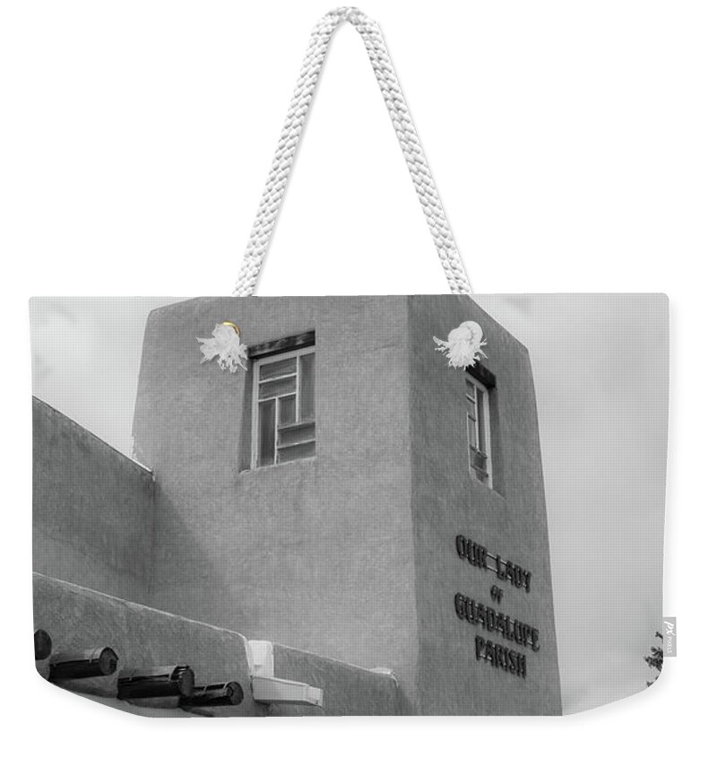 Taos Weekender Tote Bag featuring the photograph Our Lady of Guadalupe Catholic Church #5 by Elijah Rael