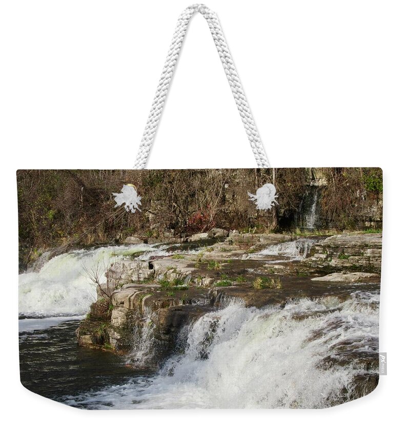 Waterfall Weekender Tote Bag featuring the photograph Waterfall #5 by Stephanie Moore