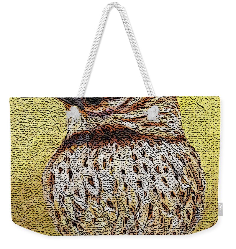 Bird Weekender Tote Bag featuring the painting 50 Cactus Wren by Victoria Page