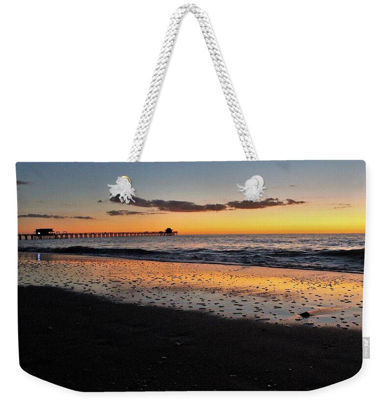  Weekender Tote Bag featuring the photograph Naples Sunset #51 by Donn Ingemie