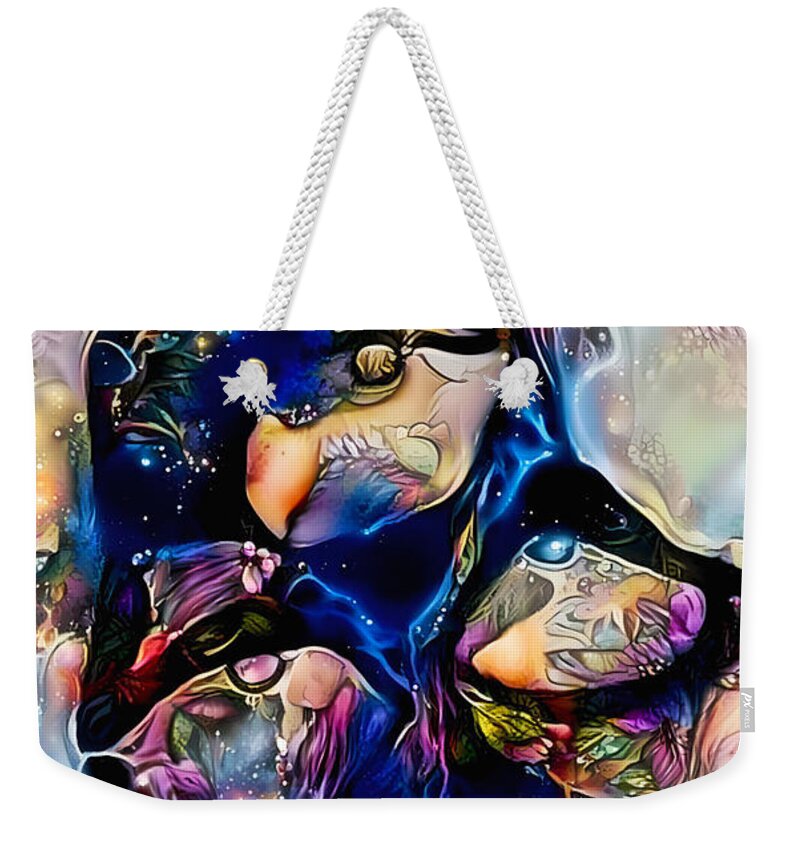 Contemporary Art Weekender Tote Bag featuring the digital art 52 by Jeremiah Ray