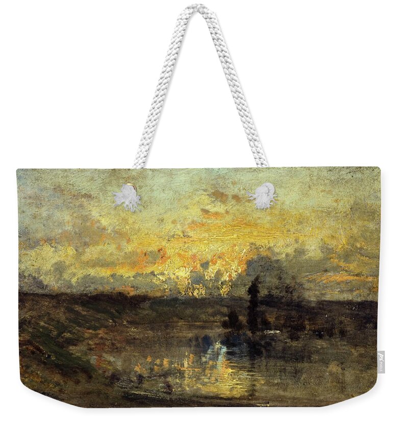 Nature Weekender Tote Bag featuring the painting Felix Ziem #56 by MotionAge Designs