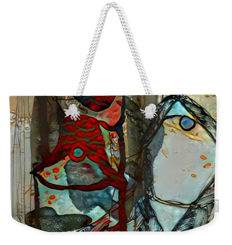 Contemporary Art Weekender Tote Bag featuring the digital art 58 by Jeremiah Ray