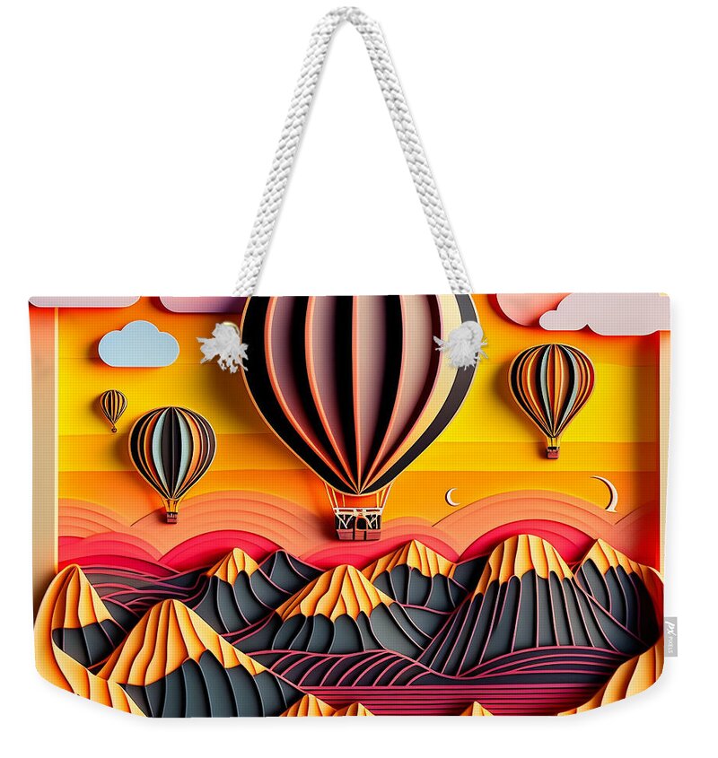 Balloons Weekender Tote Bag featuring the digital art Balloons by Jay Schankman