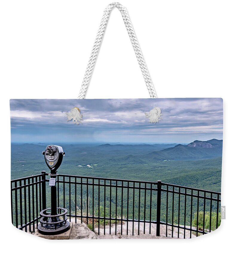 Bald Mountains Weekender Tote Bag featuring the photograph Caesars Head Mountain Bridge Wilderness Area In South Carolina #6 by Alex Grichenko