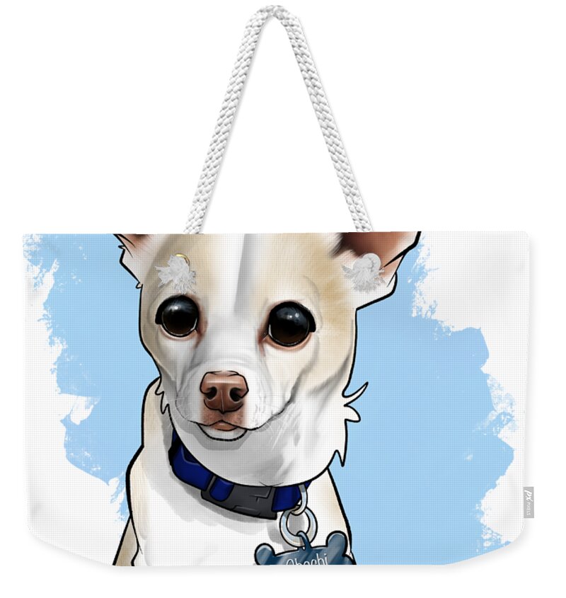 6405 Weekender Tote Bag featuring the drawing 6405 Shaw by John LaFree
