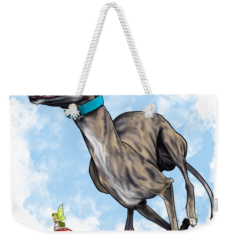 6448 Weekender Tote Bag featuring the drawing 6448 Rhoades by John LaFree