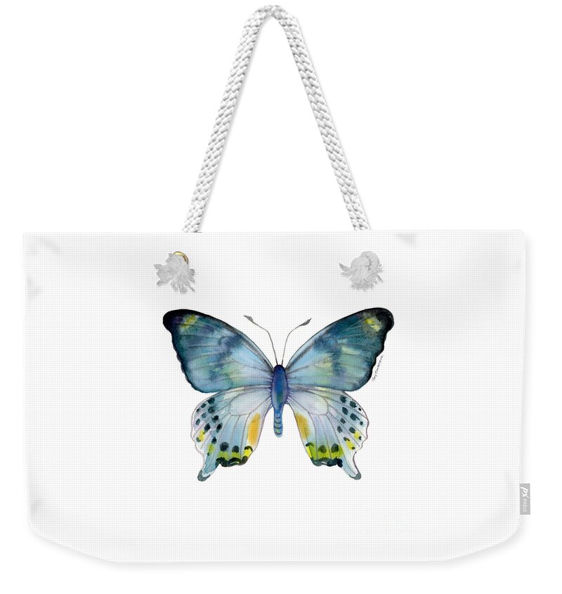 Laglaizei Butterfly Weekender Tote Bag featuring the painting 68 Laglaizei Butterfly by Amy Kirkpatrick