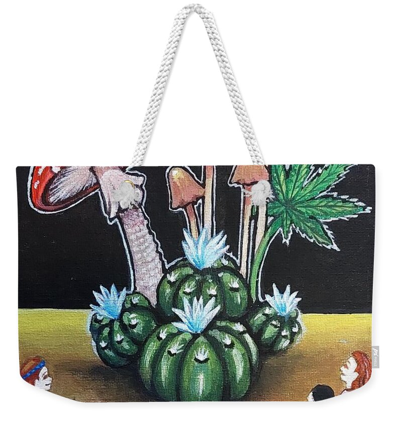  Weekender Tote Bag featuring the painting 7 Sisters Witness by James RODERICK