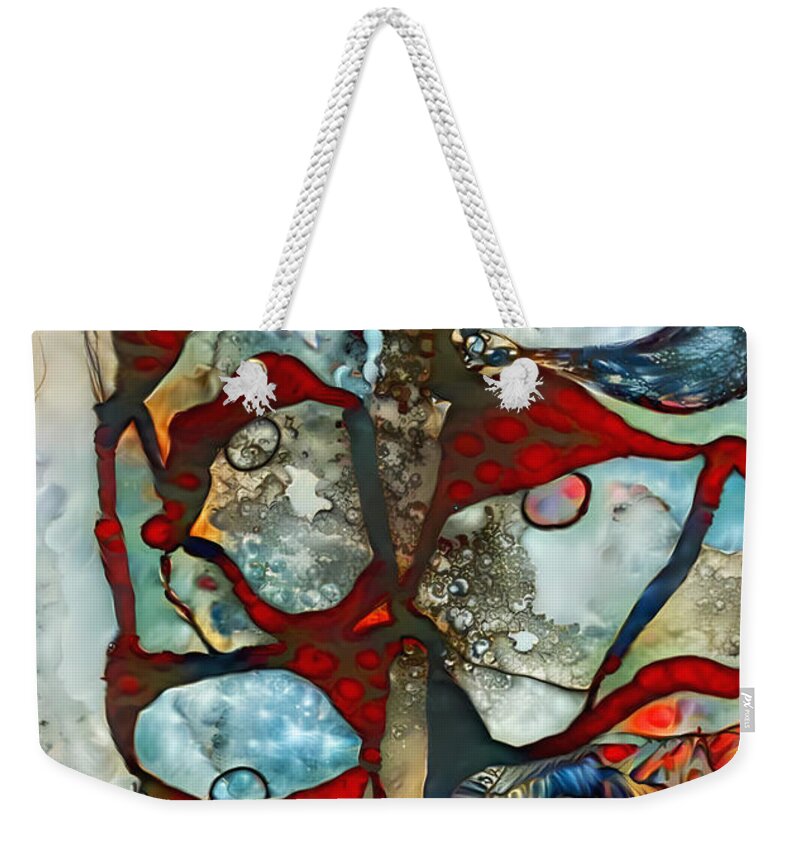 Contemporary Art Weekender Tote Bag featuring the digital art 73 by Jeremiah Ray