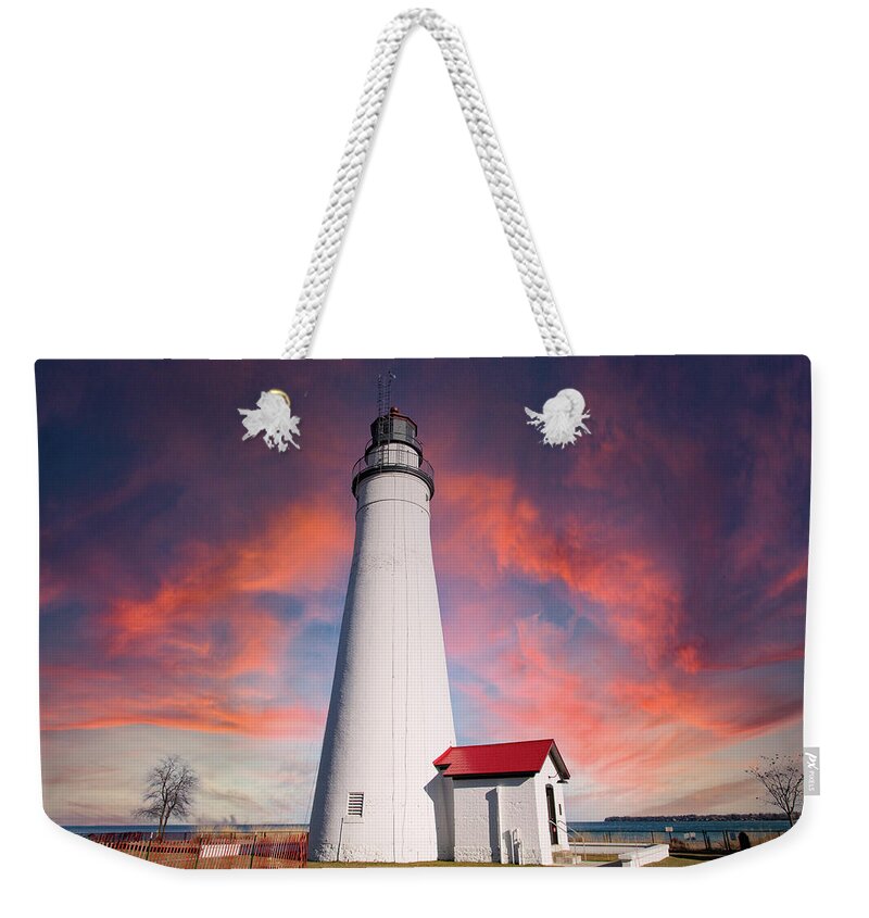  Weekender Tote Bag featuring the photograph Fort Gratiot Lighthouse in Michigan #8 by Eldon McGraw