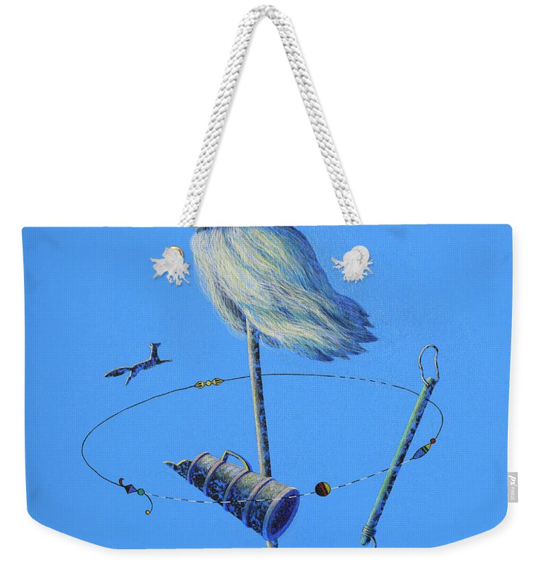 Oil On Canvas Weekender Tote Bag featuring the painting Family part2 by Oilan Janatkhaan