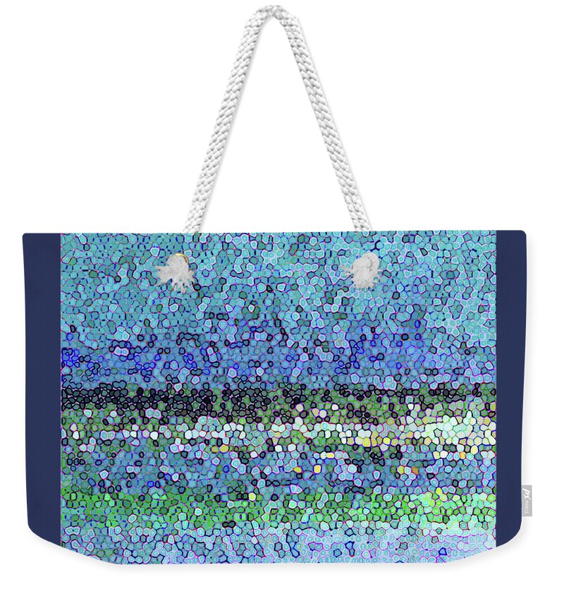 Blue Weekender Tote Bag featuring the painting 91520 Blue by Corinne Carroll