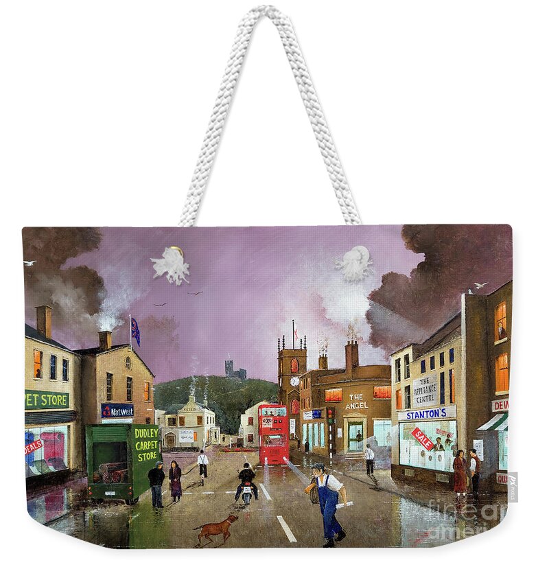 England Weekender Tote Bag featuring the painting Castle Street, Dudley - England by Ken Wood