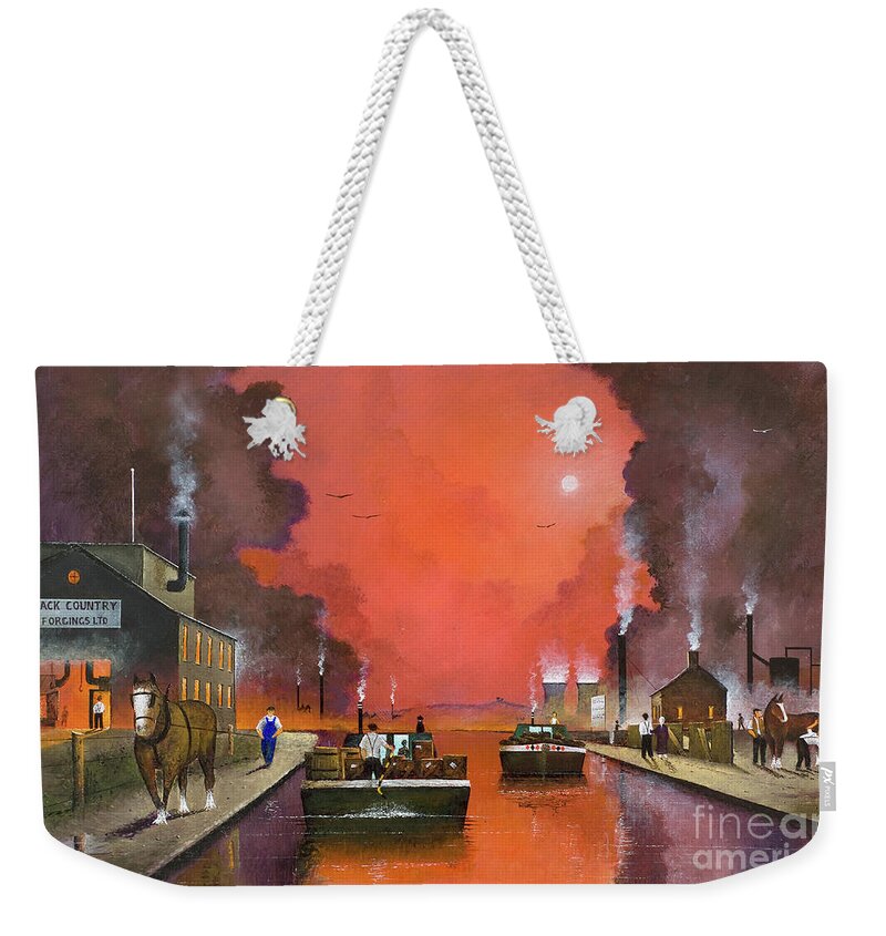 England Weekender Tote Bag featuring the painting A Dramatic Blackcountry - England by Ken Wood