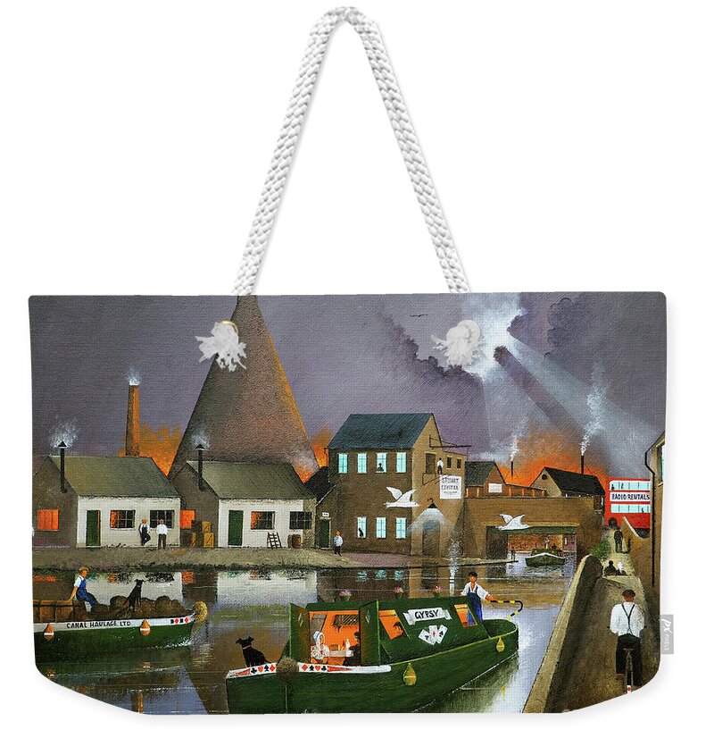England Weekender Tote Bag featuring the painting The Redhouse Cone Wordsley Stourbridge England by Ken Wood