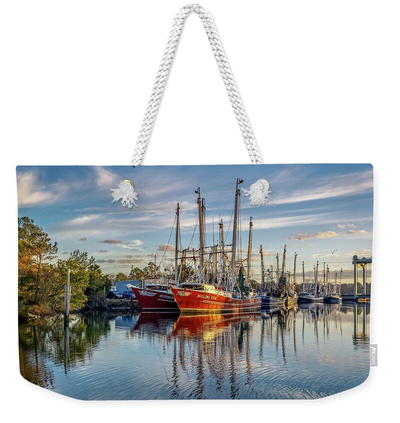 Bayou Weekender Tote Bag featuring the photograph A beautiful bayou morning, 12/23/20 by Brad Boland