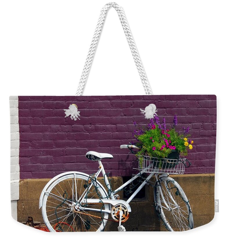 A Bicycle To Nowhere Weekender Tote Bag featuring the photograph A Bicycle To Nowhere by Mel Steinhauer
