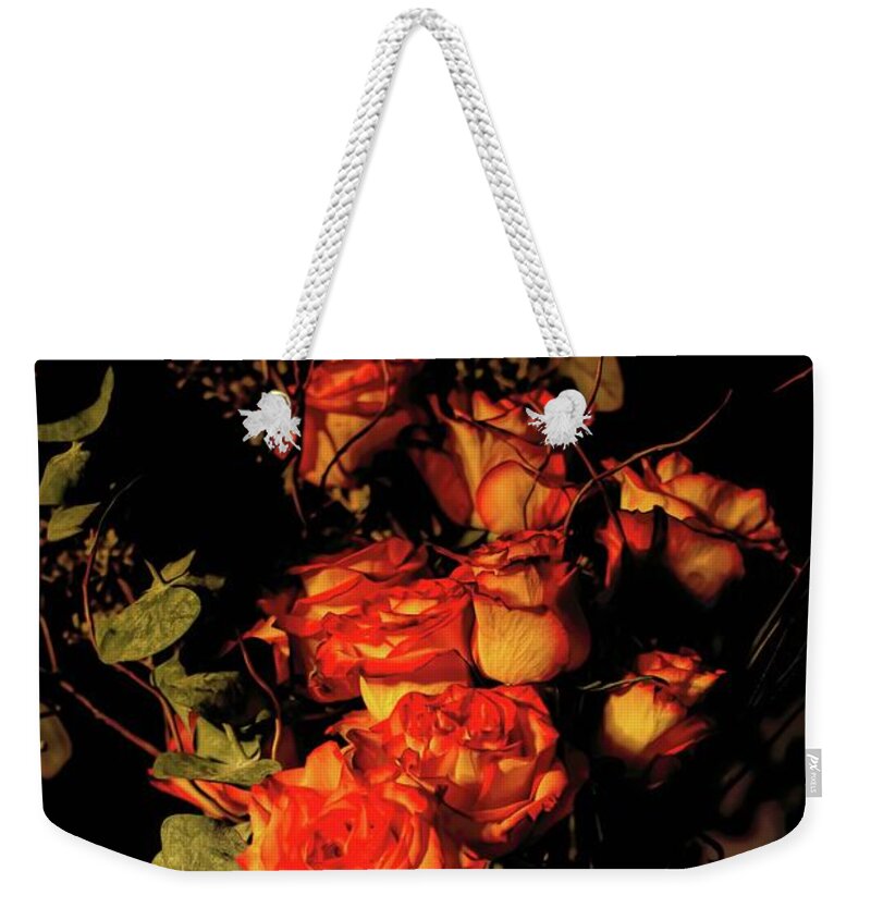 Roses Weekender Tote Bag featuring the photograph A Bouquet of Emerging Love by Diana Mary Sharpton