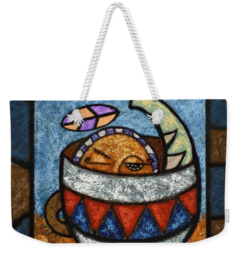 Bright Weekender Tote Bag featuring the painting A Bright New Day by Oscar Ortiz