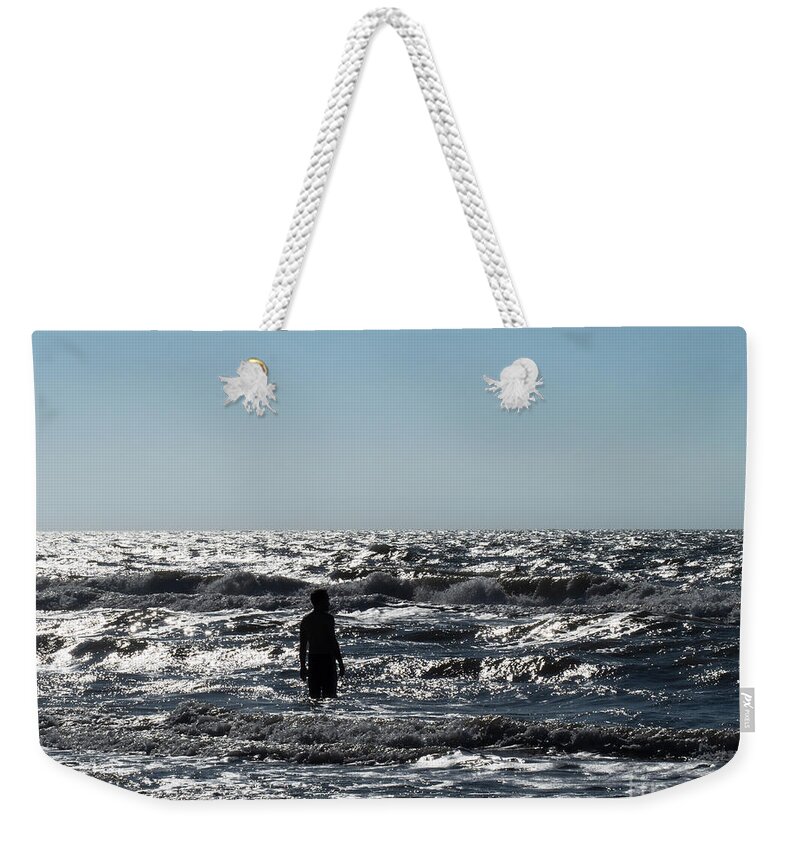 Beach Weekender Tote Bag featuring the photograph A Bright Sunny Day on the Beach by L Bosco